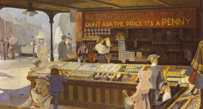 Un intérieur du Penny Bazaar montrant l